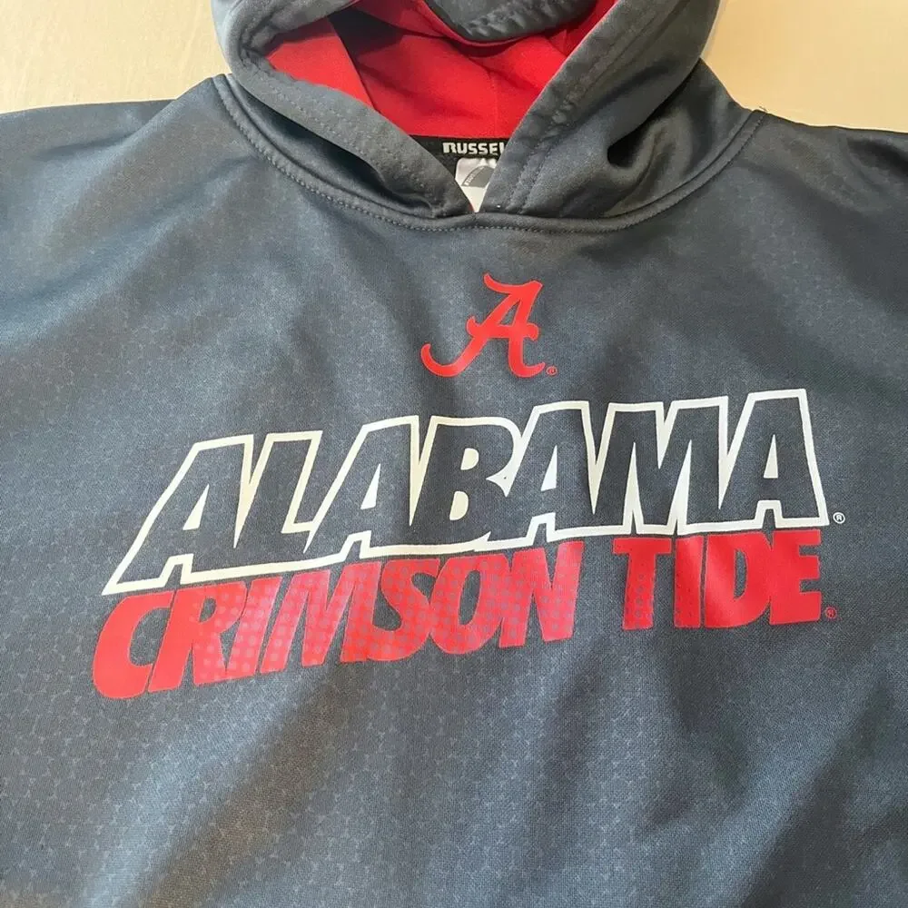 Boys University of Alabama “Alabama Crimson Tide” Gray Hoodie Size 10/12 Large